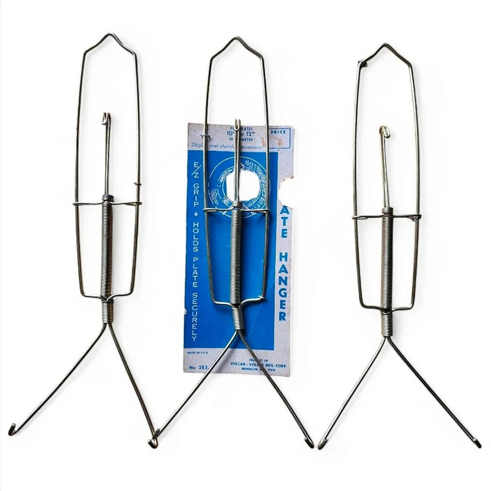 Lot of 3 Vintage Plate Hangers